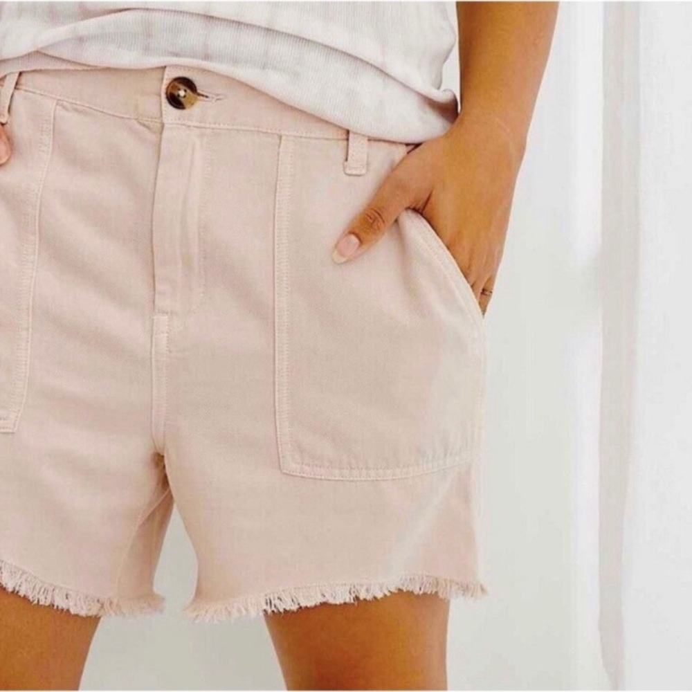 Aerie Light Pink High Rise Loose Fitted Shorts Size Small